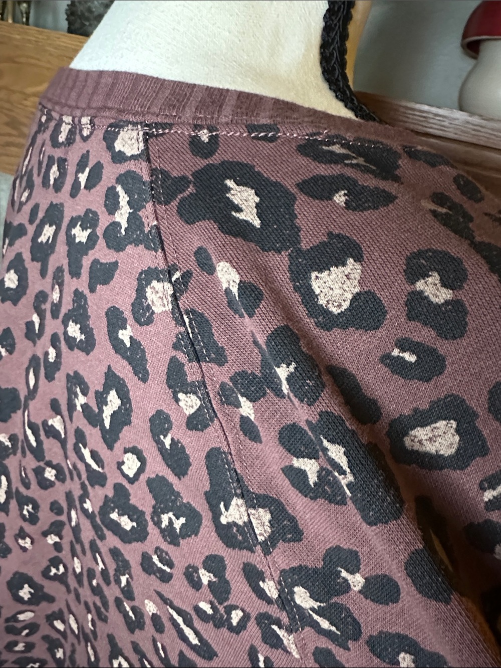 Maurices Willowsoft Leopard Print Tunic Sweatshirt XL Cozy Crewneck Pullover - Picture 8 of 12